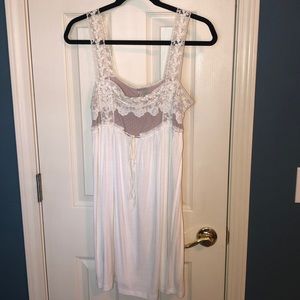 Empire Waist Top with Lace Detail and Lace Straps